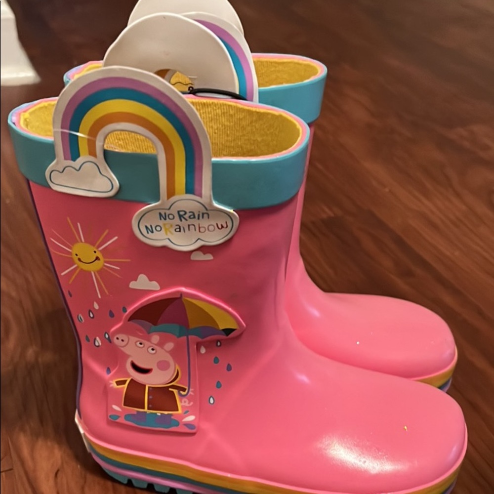 Peppa pig rain boots size 9-10